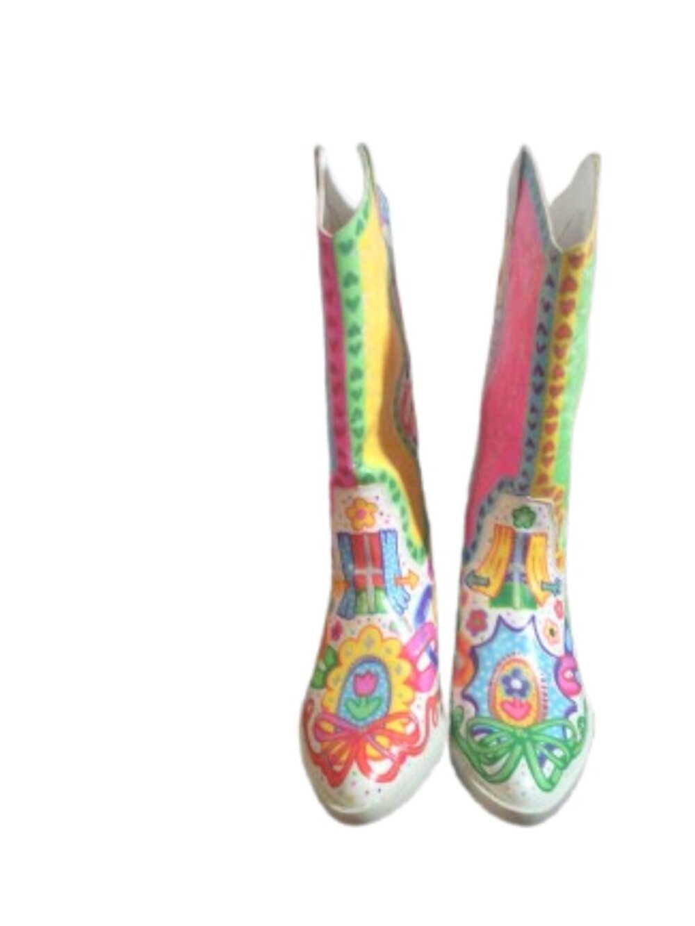 Steve Madden Western Cowgirl Boots, Handpainted Graphic Colorful Boots